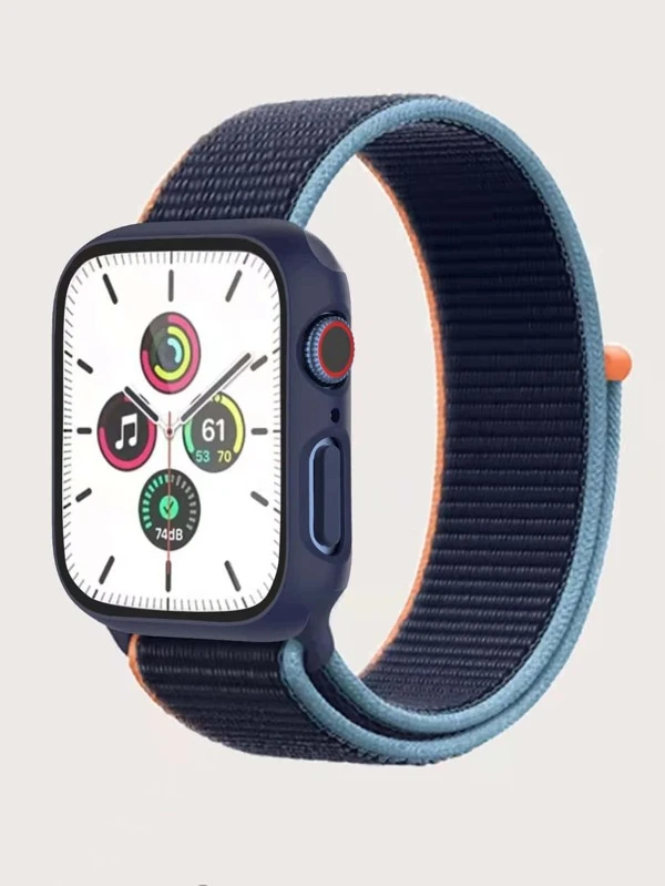 1 ชิ้น 2 in 1 ฟิล์มป้องกันหน้าจอ & เคส & 1 ชิ้น สายนาฬิกา เหมาะกับ Apple Watch  น-27