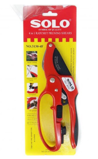 MW10-กรรไกรตัดกิ่งไม้ กรรไกรตอนกิ่ง 4 in 1 NO.3130-4F สีแดง-ดำ ผ่อนแรง 3 จังหวะ