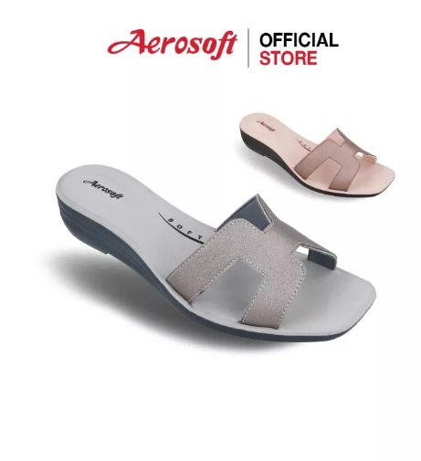 SAN92-Aerosoft รองเท้าแตะแบบสวมผู้หญิง รุ่น SW0105 Extra Soft รองเท้าสุขภาพ เบานุ่มสบาย ลดปวดเท้า