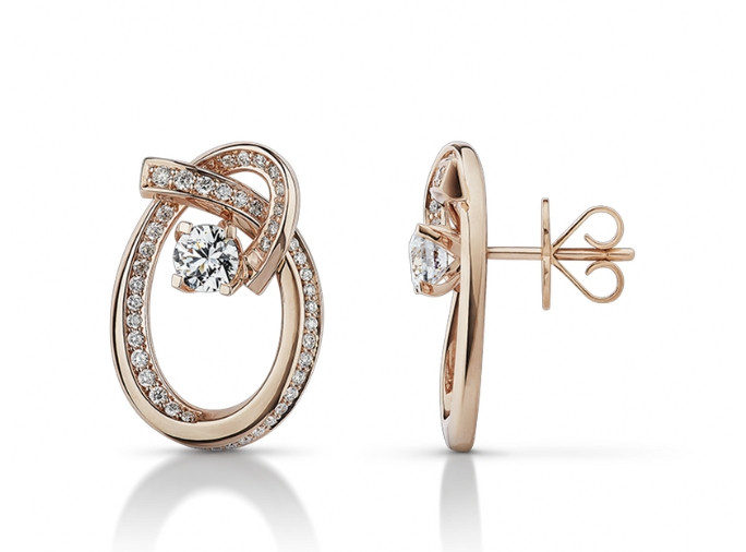 Infini Earrings Large with diamonds