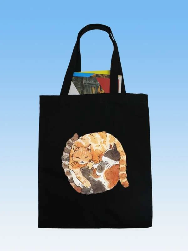 กระเป๋าผ้าผู้หญิง การ์ตูน สองมือจับ เพร็พพี่ n-60