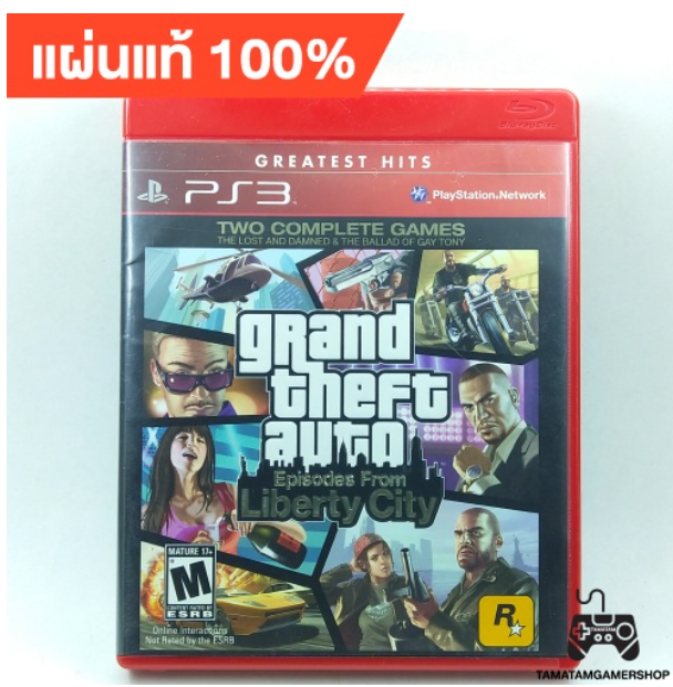 TM24-Grand Theft Auto: Episodes from Liberty PS3 กล่องแดงZ1-BLUS30524 แผ่นแท้ps3 แผ่นplay3 gta ps3