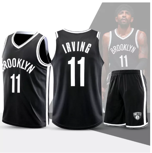 VIC24-ชุดกีฬา ชุดกีฬาแห้งเร็ว 2 ชิ้น ชุดบาสเก็ตบอล ไม่มีพิมพ์เลข BROOKLYN# [เตรียมจัดส่ง]