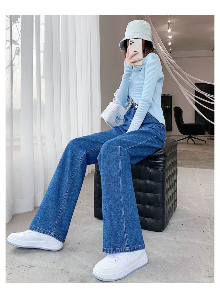 กางเกงยีนส์ กางเกงยีนส์ผู้หญิง กางเกงยีนส์ขายาว กางเกงยีนส์แฟชั่น กางเกงขายาว ee-57