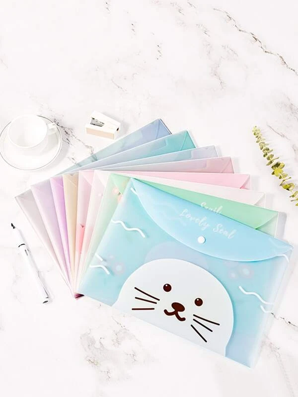 กระเป๋าแฟ้ม กราฟฟิค การ์ตูน สุ่ม 1 ชิ้น f-61