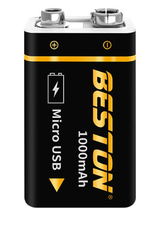 TH89-Beston Bai Shitong 9V แบตเตอรี่ 6F22 แบตเตอรี่ลิเธียมแบบชาร์จไฟได้ Square Block 1000 mAh แบตเตอรี่ลิเธียมแบตเตอรี่ลิเธ