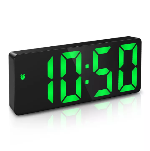 UTI82-นาฬิกาดิจิตอลแบบ LED นาฬิกาปลุกควบคุมเสียง USB นาฬิกาตั้งโต๊ะ12/24H ฟังก์ชั่น Snooze 3ความสว่างปรับนาฬิกาปลุก3โหมดสำหรับห้องนอนหน้าแรก