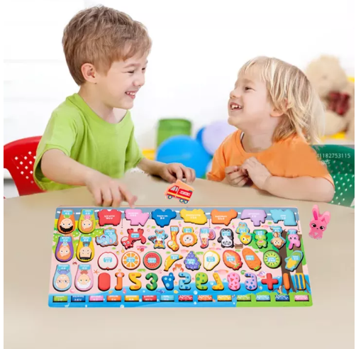 GO16-กระดานลอการิทึมอักขระ ของเล่นไม้ ของเล่นไม้แผ่นใหญ่ เสริมพัฒนาการเด็ก ของเล่นวิทยาศาสตร์