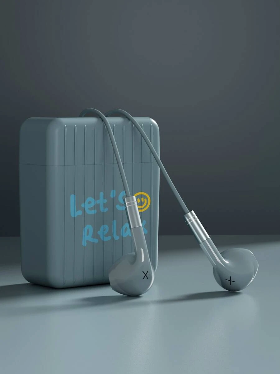 ชุดหูฟังแบบมีสายลายกราฟิกตัวอักษร  dd-87