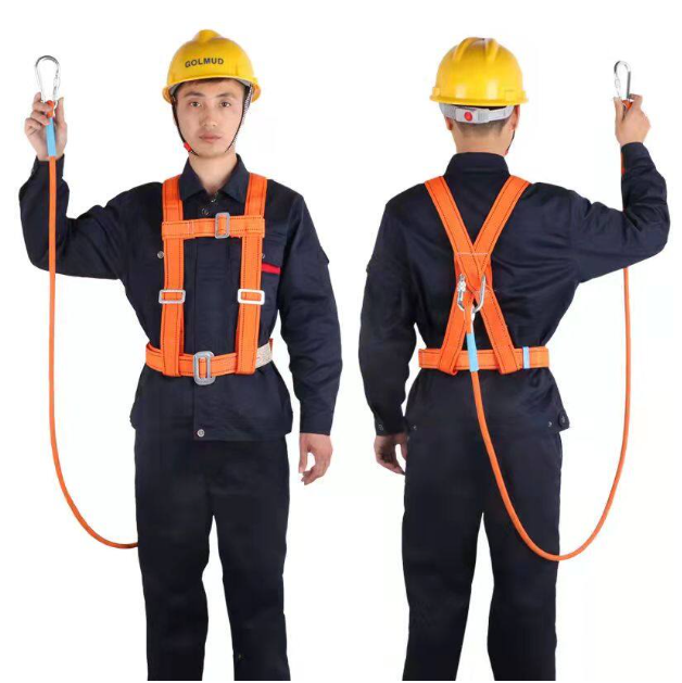 TH189-เข็มขัดเซฟตี้ เข็มขัด นิรภัย พร้อมเชือกเซฟตี้ เส้นคู่และอุปกรณ์ดูดซับแรงกระซาก เข็มขัดเซฟตี้แบบเต็ม เข็มขัดนิรภัยแบบครึ่