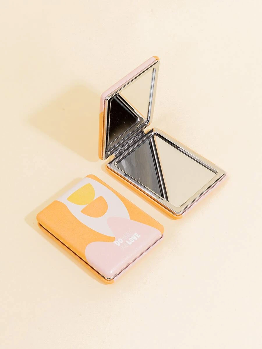 กระจก 1 ชิ้น ลายสโลแกนกราฟิก พับได้  k-52