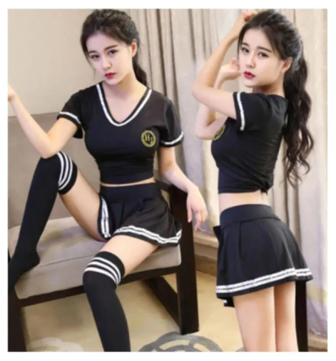 SE16@ชุดคอสเพลย์ ชุดนักเรียนญี่ปุ่น น่ารัก เซ็กซี่ สีดำ รุ่น56