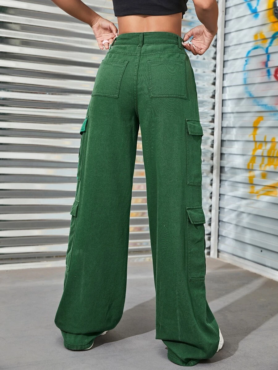 กางเกงยีนส์ คาร์โก้ ซิปด้านใน กระเป๋าพนัง  ee-33