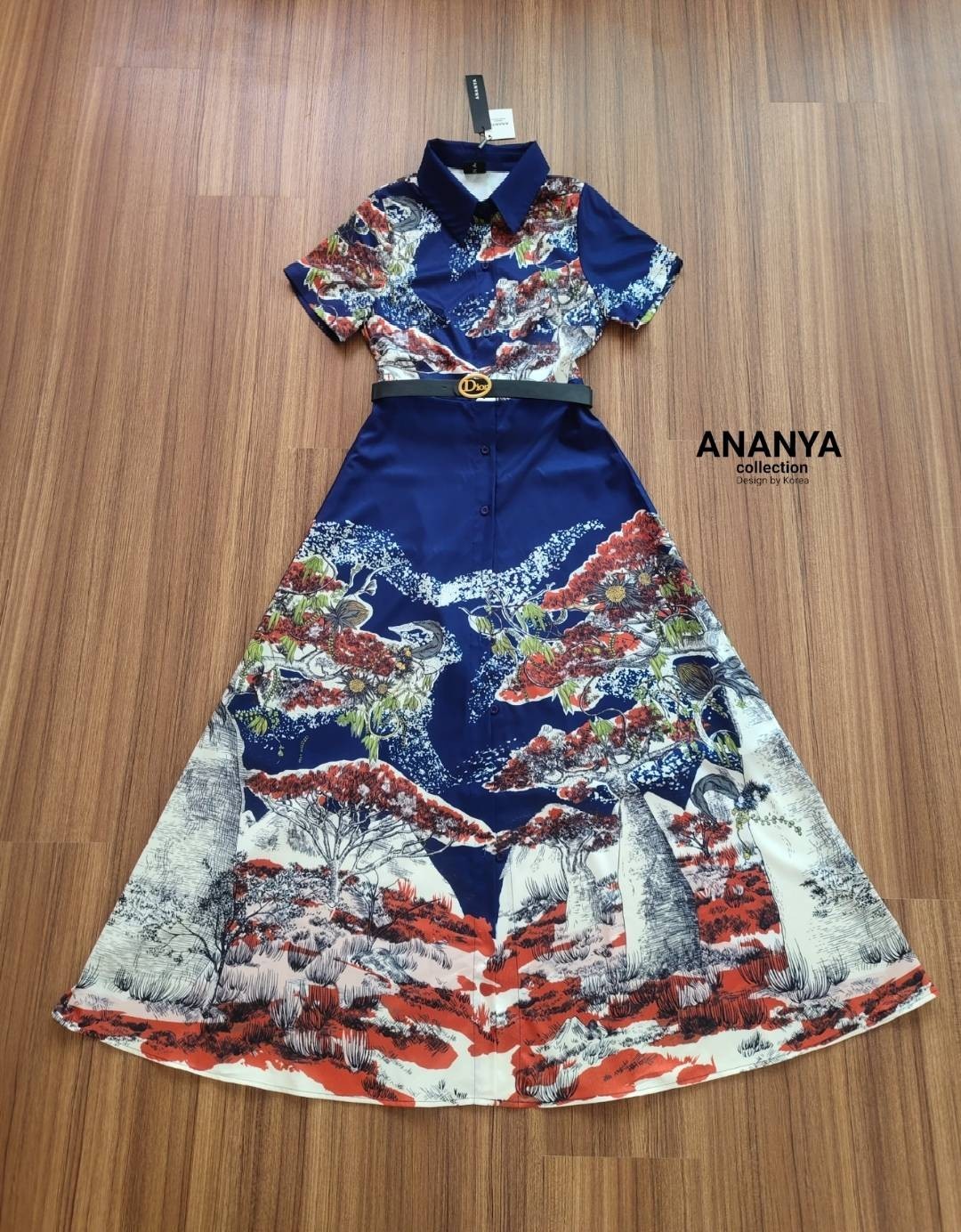 Dior dress มาพร้อมเข็มขัด ส-80