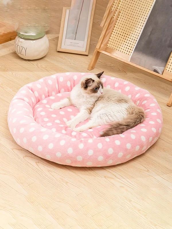 เสื่อกล่อง สัตว์เลี้ยง ลายจุด ปุย 1 ชิ้น  j-26