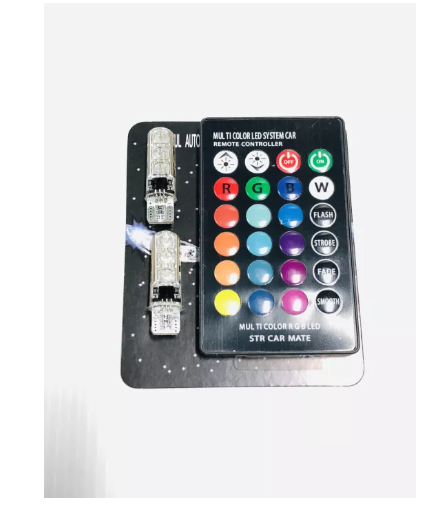 M46-หลอดไฟหรี่ LED มีรีโมทเปลี่ยนสีได้(T10)