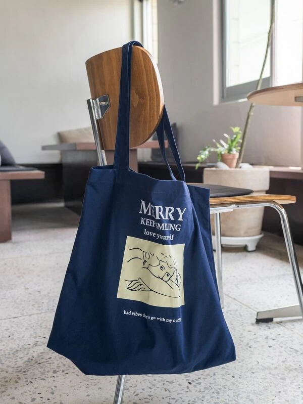 DAZY กระเป๋าผ้า พิมพ์ลาย n-88